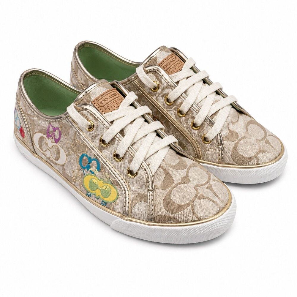 VINTAGE Coach Dee Pop C Multicolor Sneakers New Unworn Deadstock Size 8.5 B
